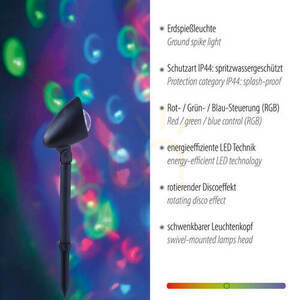 DISCO Záhradná lampa 19035-18 čierna 1xLED small 2