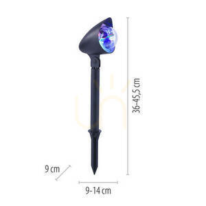 DISCO Záhradná lampa 19035-18 čierna 1xLED small 4
