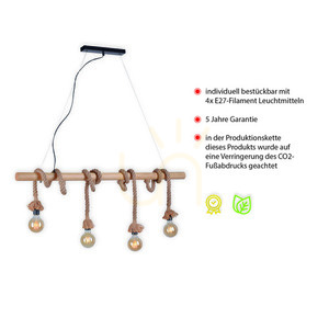 Závesné svietidlo ROPE 15483-18 Bronz 4xE27 small 3