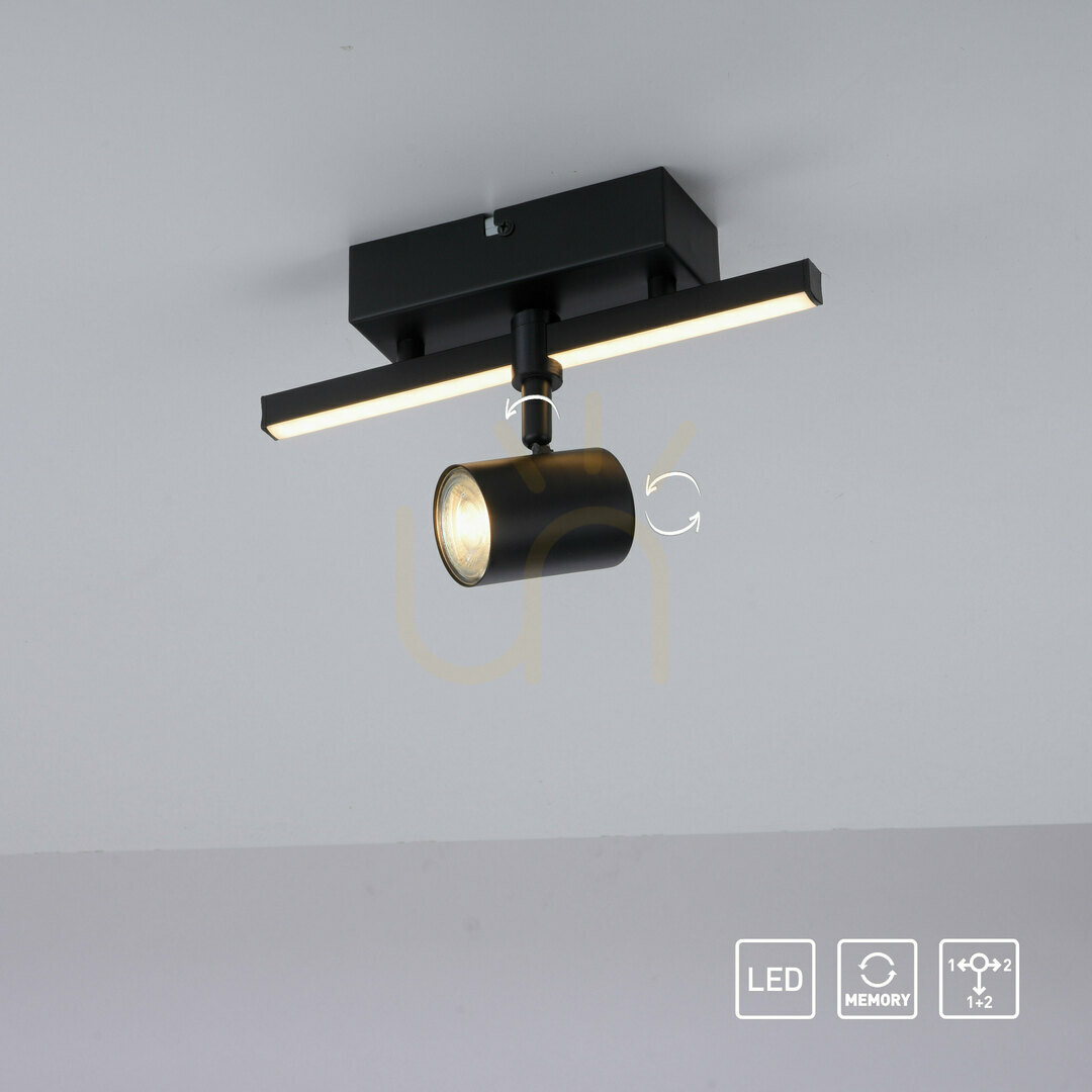 Náhľad Plafón BARIK 6523-18 Black 2xGU10 Plafón BARIK 6523-18 Black 2xGU10