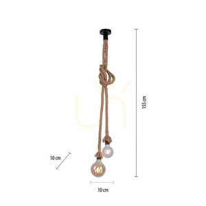 Závesné svietidlo ROPE 15482-18 Brown 2xE27 7 Závesné svietidlo ROPE 15482-18 Brown 2xE27 small 7
