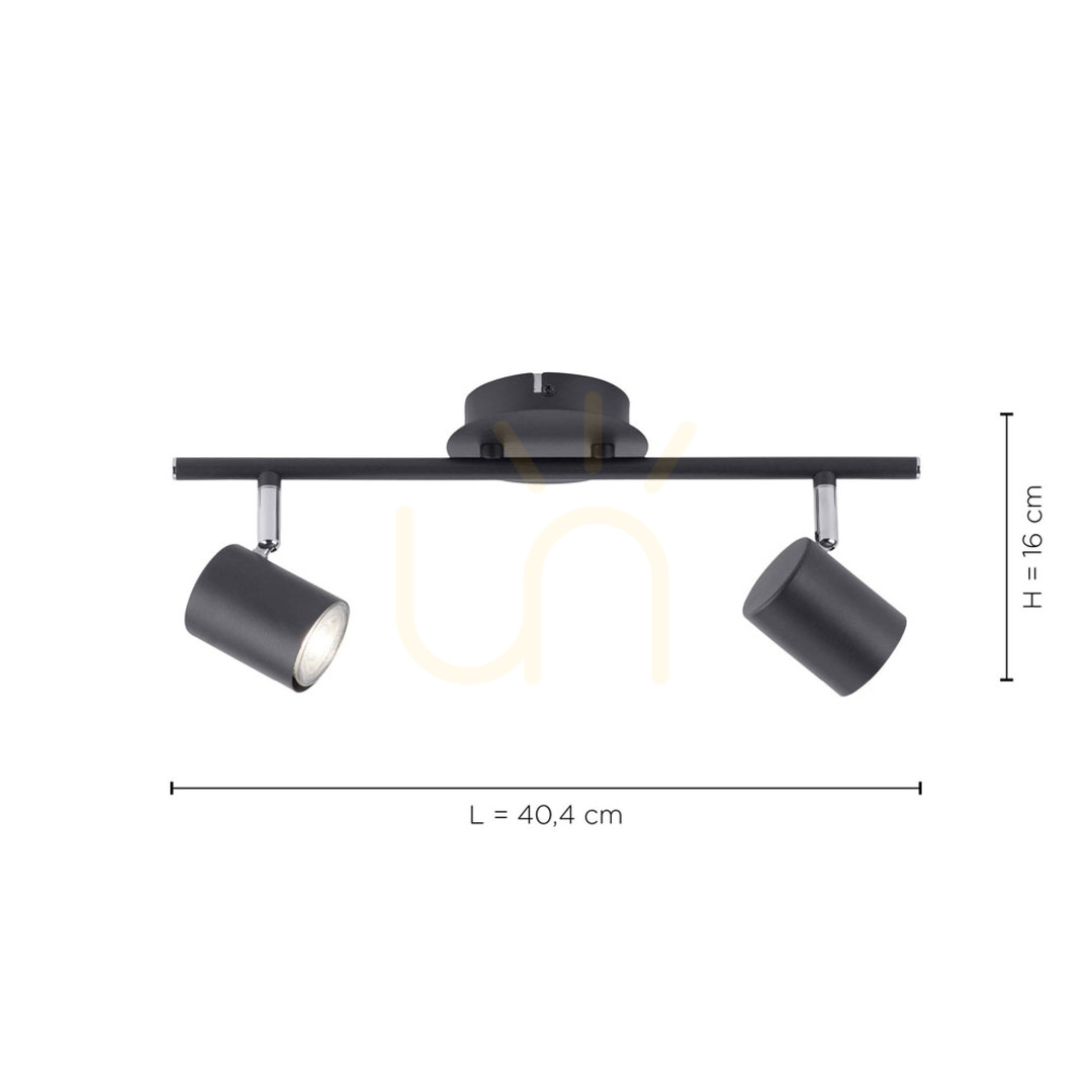 Náhľad Plafón TARIK 11942-13 Antracit 2xGU10 Plafón TARIK 11942-13 Antracit 2xGU10