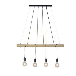 Závesné svietidlo TERO 15505-18 Black 4xE27 small 10
