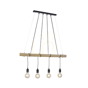 Závesné svietidlo TERO 15505-18 Black 4xE27 small 6