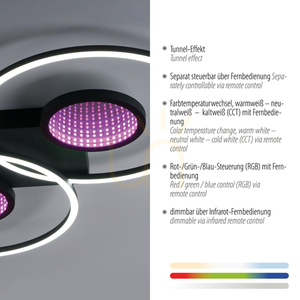 Plafond TUNEL 15160-18 Black 4xLED small 3
