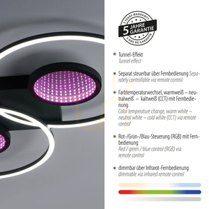 Plafond TUNEL 15160-18 Black 4xLED small 4
