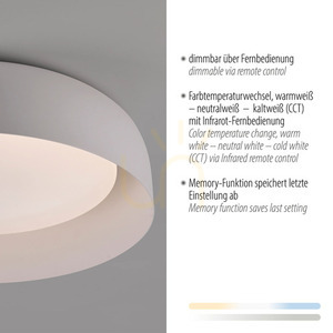 Plafón OSKO 14215-16 biely 1xLED small 3