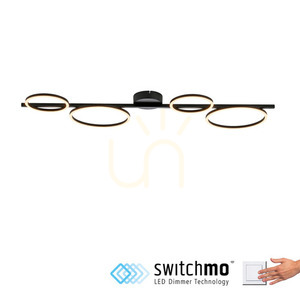 Plafón MINI RITUS 14211-18 Black 4xLED small 1