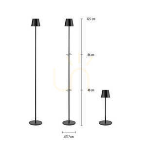 Záhradná lampa EURIA 19252-18 čierna 1xLED small 7