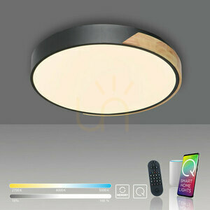 Q-BILA Plafond 6071-18 Black 1xLED small 10