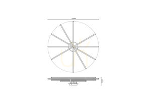 Plafón LUNARA MS203650 Black 1xLED small 1