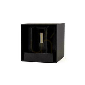 V-TAC solárne/USB nástenné svietidlo 9W LED COB čierna kocka 15x15cm IP65 senzor pohybu VT-409CCT 800lm small 1