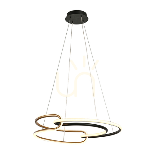 Skontrolujte Závesné LED svietidlo Italux čierne 50 cm PND-24002-BK-GD