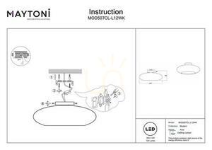 LED stropné svietidlo Maytoni AROS MOD507CL-L12WK 12W 3000K biele, Ø 40 cm small 5