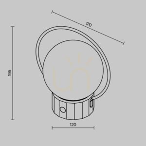 Stolná lampa ELYRA O167TL-L3BRK IP54 Maytoni small 6