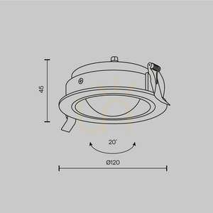 LENS DL105-12W3K-W IP44 zapustené svietidlo Maytoni small 7
