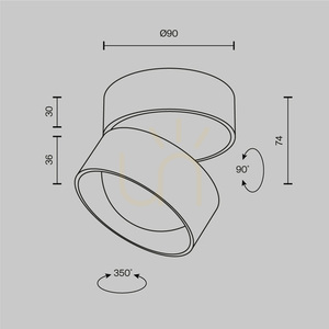 Plafond LENS C220CL-12W3K-W Maytoni small 8