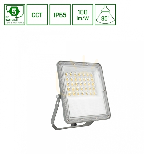 Skontrolujte LED reflektor Noctis Max CCT 30W 230V IP65 205x151x28mm Sivá 5 rokov záruka