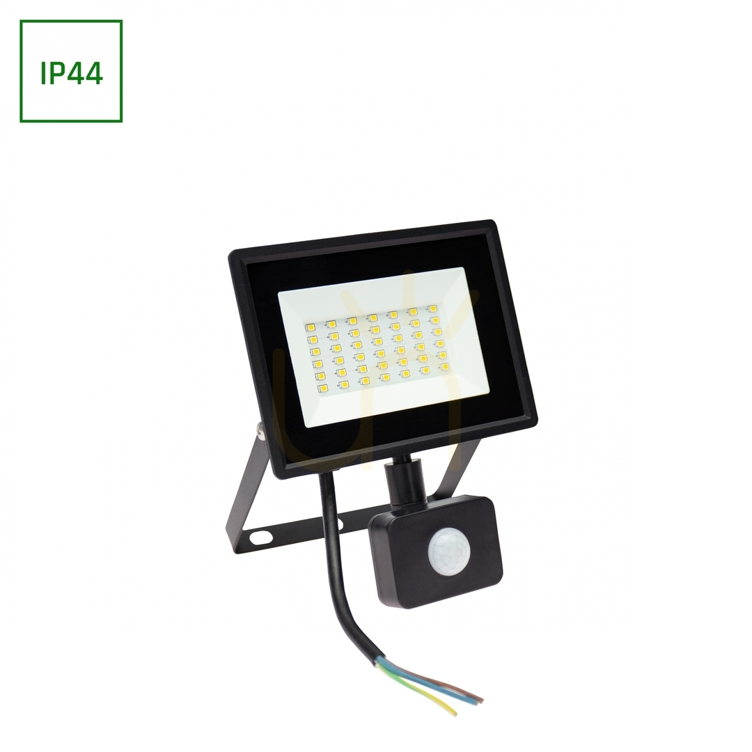 LED reflektor Noctis Lux 3 30W NW 230V IP44 150x190x53mm Black Pir Senzor pohybu