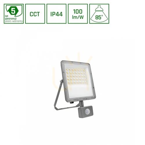 Skontrolujte LED reflektor Noctis Max CCT 30W 230V IP44 245x150x53mm Šedý senzor pohybu 5 rokov záruka