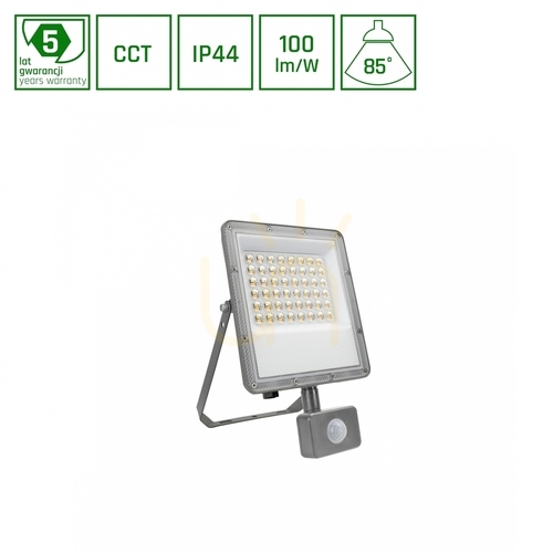 Skontrolujte LED reflektor Noctis Max CCT 50W 230V IP44 265x171x53mm Senzor pohybu sivý 5 rokov záruka