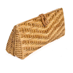 Prírodná ratanová clutch kabelka BAZAR BIZAR The Clutch-a-lot 28 cm small 2