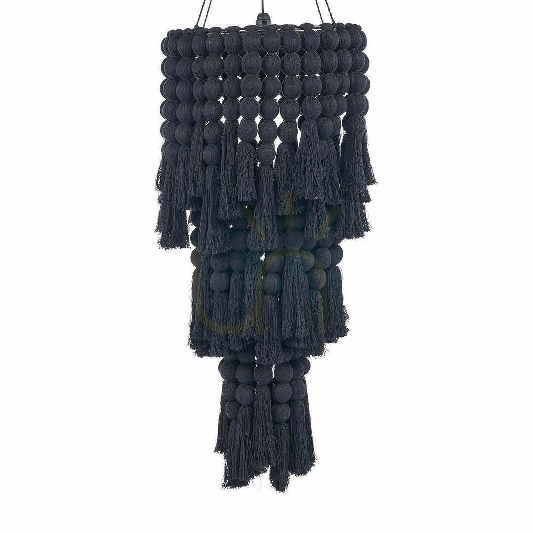 Luster Nomad z bavlny čierny XL Oversized Collection 45x45x100 cm
