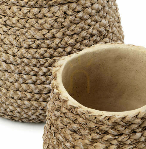 Skontrolujte Kvetináč pletený prírodný L Planters Handmade 26,7 x 26,7 x 25,5 cm