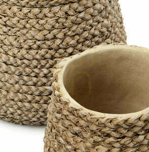 Kvetináč pletený prírodný L Planters Handmade 26,7 x 26,7 x 25,5 cm small 1