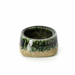 Nízky kvetináč The Moss Bowl, kamenina, betónovo zelený, Ø 16,5 cm, v. 8 cm small 1