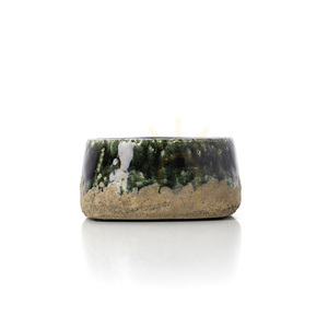 Nízky kvetináč The Moss Bowl, kamenina, betónovo zelený, Ø 16,5 cm, v. 8 cm small 3