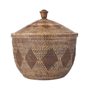 Prútený úložný kôš Crown Baskets prírodná hnedá 55x55x52 cm small 12