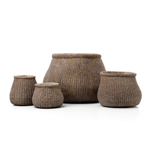 Hrnce Handmade Planters Kvetináč Faux-Puff hnedý S small 4