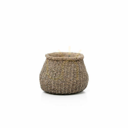 Skontrolujte Hrnce Handmade Planters Kvetináč Faux-Puff hnedý S