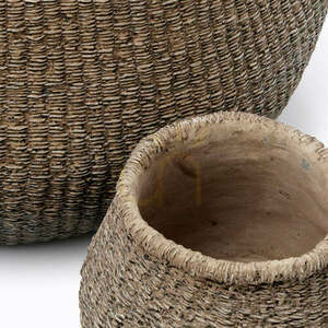 Hrnce Planters Kvetináč Faux-Puff hnedý L 25x23,5x19 cm small 1