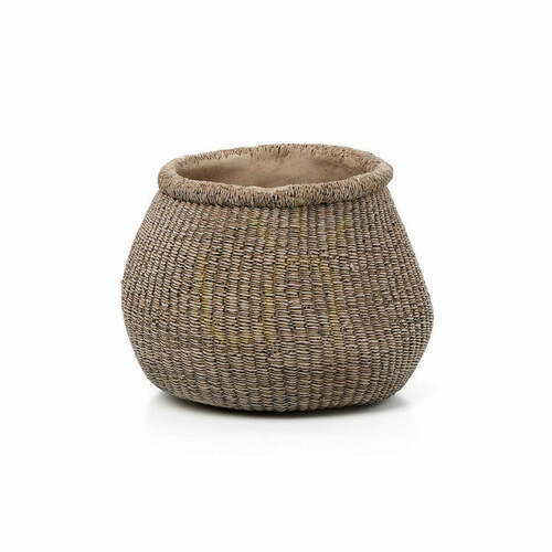 Skontrolujte Hrnce Planters Kvetináč Faux-Puff hnedý L 25x23,5x19 cm