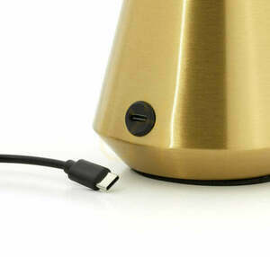 Stolová LED lampa BAZAR BIZAR Disco Muffin USB mosadz 16,5 cm CNCL003 small 1