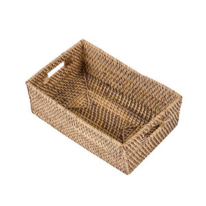 Ratanový úložný kôš Baskets 33x22x13 cm prírodná hnedá small 6