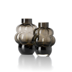 Sklenená váza Grape tmavosivá L Glass Collection small 6