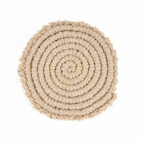 Skontrolujte Bavlnený podtácek béžový 12 cm