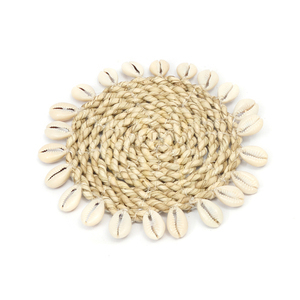 Podložka pod poháre z morskej trávy 12 cm prírodná small 2