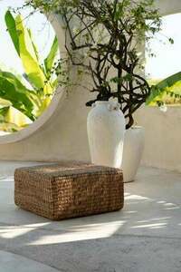 Pouf z hyacintu prírodný 60x60x30 cm Pouffe M small 1