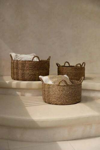 Skontrolujte Prútený kôš Les Quatre Mains Baskets Natural S 45x45x22 cm
