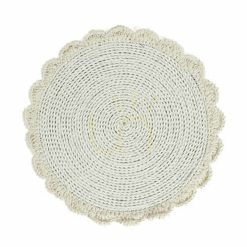 Skontrolujte Macrame prestieranie prírodné 40x40 cm