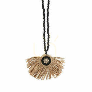 Rafia tassel prírodná čierna 70 cm, handmade príslušenstvo small 0
