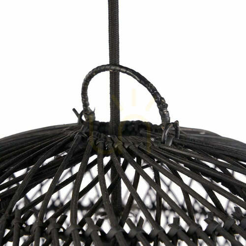 Skontrolujte Čierne ratanové závesné tienidlo Bazar Bizar The Bubble M 50 cm