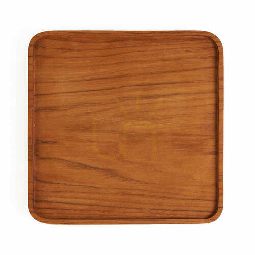 Skontrolujte Servírovacia doska z teakového dreva 15x15 cm prírodná štvorcová