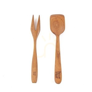 Prírodná lyžička na zmrzlinu z teakového dreva 13 cm small 5