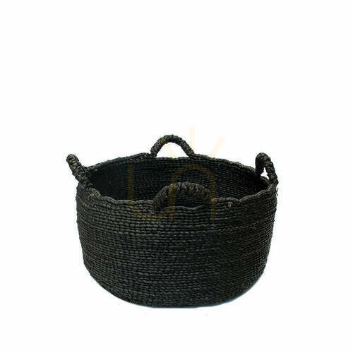 Skontrolujte Prútený kôš Les Quatre Mains Baskets čierny S 45x45x22 cm
