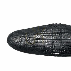 Ratanové tienidlo na závesné svietidlo Bazar Bizar The Macaron XL, čierne, 150 cm small 3